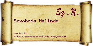 Szvoboda Melinda névjegykártya